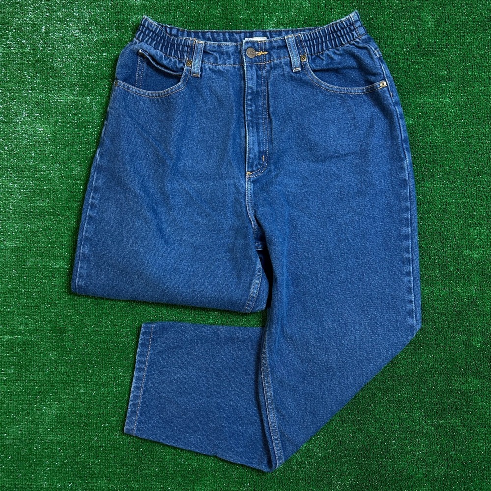 Vintage L.L.‎ Bean Relaxed Fit Womens 12 Blue High Waist Mom Denim 183695
